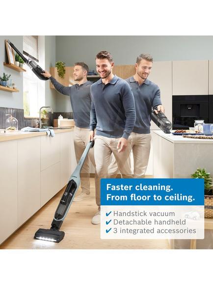 Bosch Flexxo Series 4 BH4SM28GB Cordless Handstick Vacuum Cleaner, Blue - view 2, Blue
