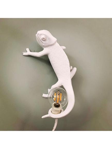 Seletti Chameleon Going Up Table Lamp/Wall Light, White - view 2, White