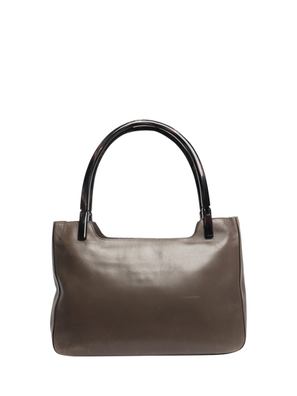 Pre-loved Prada Vintage Leather Shoulder Bag, Brown, Brown