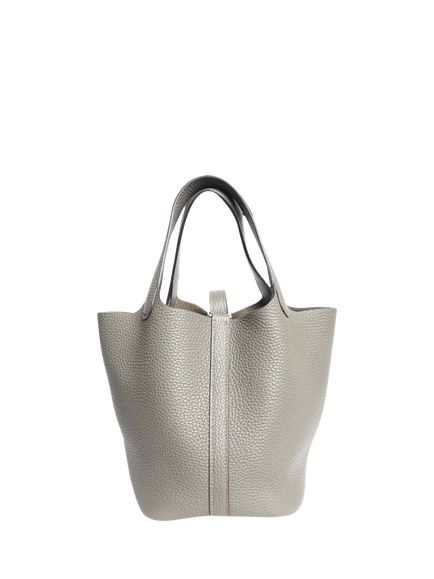 Pre-loved Hermès 2019 Picotin 18 Bag, Grey, Grey