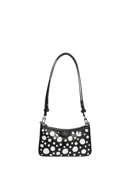 Pre-loved Louis Vuitton x Yayoi Kusama 2023 Monogram Empriente Leather Easy Pouch On Strap Bag, Black, Black