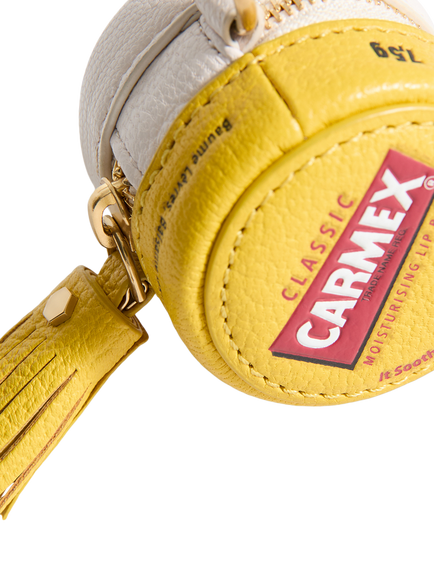 Anya Hindmarch Carmex Leather Purse, Yellow/Optic White - view 2, Yellow / Optic White
