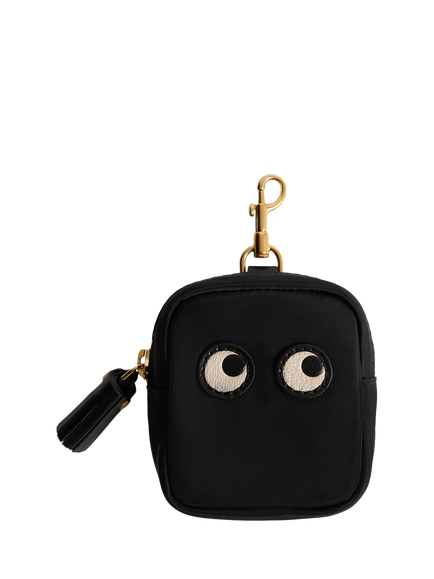 Anya Hindmarch Eyes Ear Pod Pouch, Black, Black