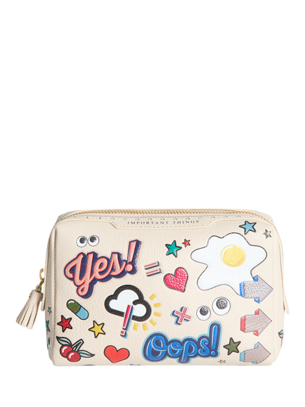 Anya Hindmarch Important Things Leather Pouch, Chalk, Chalk