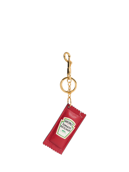 Anya Hindmarch Heinz Tomato Ketchup Leather Bag Charm, Red, Red