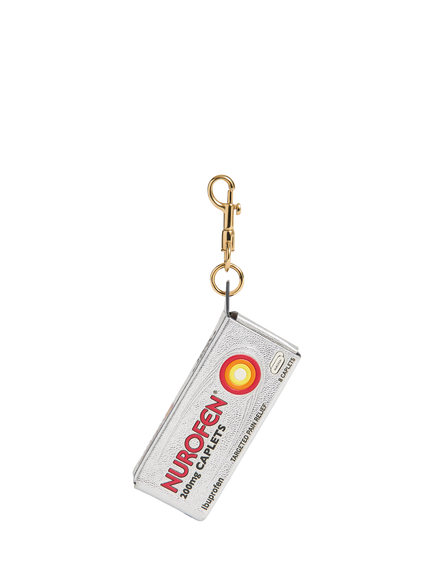 Anya Hindmarch Nurofen Leather Bag Charm, Silver, Silver
