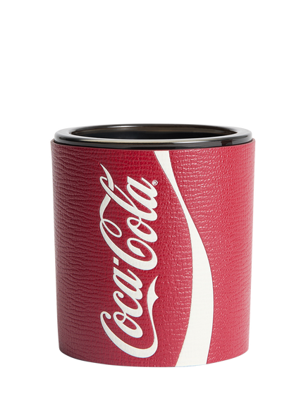 Anya Hindmarch Coca-Cola Embossed Leather Holder & Candle, Red, Red