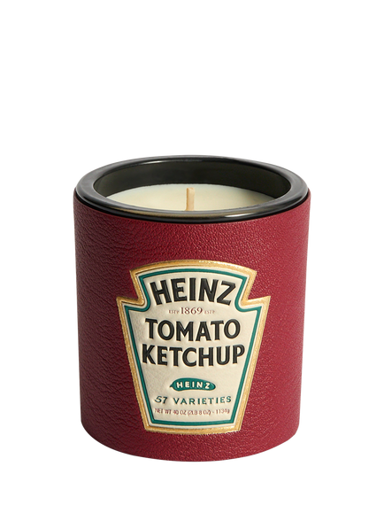 Anya Hindmarch Heinz Ketchup Embossed Leather Holder & Candle, Red - view 2, Vampire