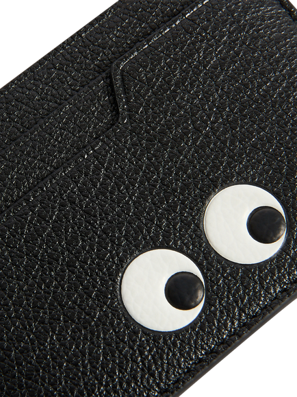 Anya Hindmarch Eyes Leather Card Case, Black - view 2, Black