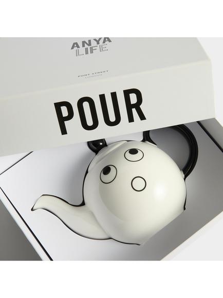 Anya Hindmarch Eyes Bone China Teapot, 800ml, White - view 2, White
