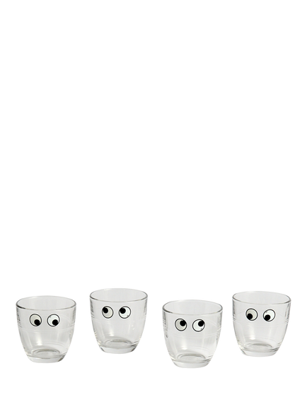Anya Hindmarch Eyes Glass Tumblers, Set of 4, 160ml, Clear, Glass