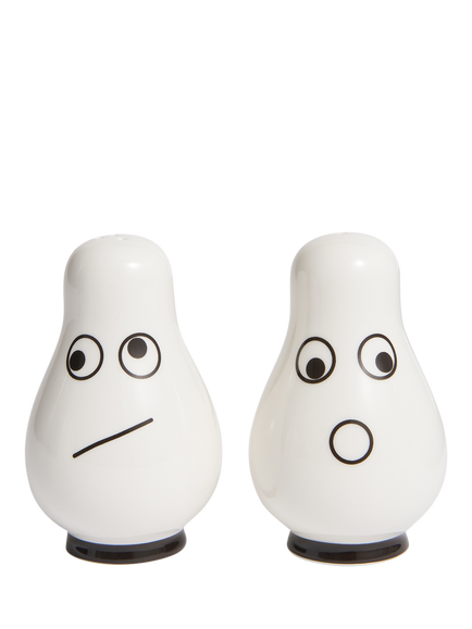 Anya Hindmarch Eyes Ceramic Salt & Pepper Shaker Set, White, Black