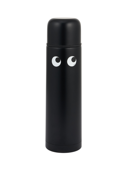 Anya Hindmarch Eyes Insulated Stainless Steel Flask & Cup, 500ml, Black, Black