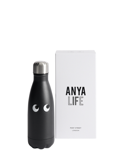 Anya Hindmarch Eyes Insulated Stainless Steel Drinks Bottle, 280ml, Black - view 2, Black