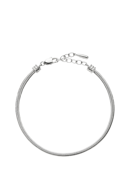 Missoma Slim Snake Chain Bracelet, Silver, Silver