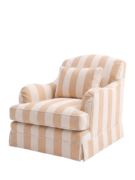 John Lewis x Sophie Conran Felix II Armchair, Natural Stripe - view 2, Natural Stripe