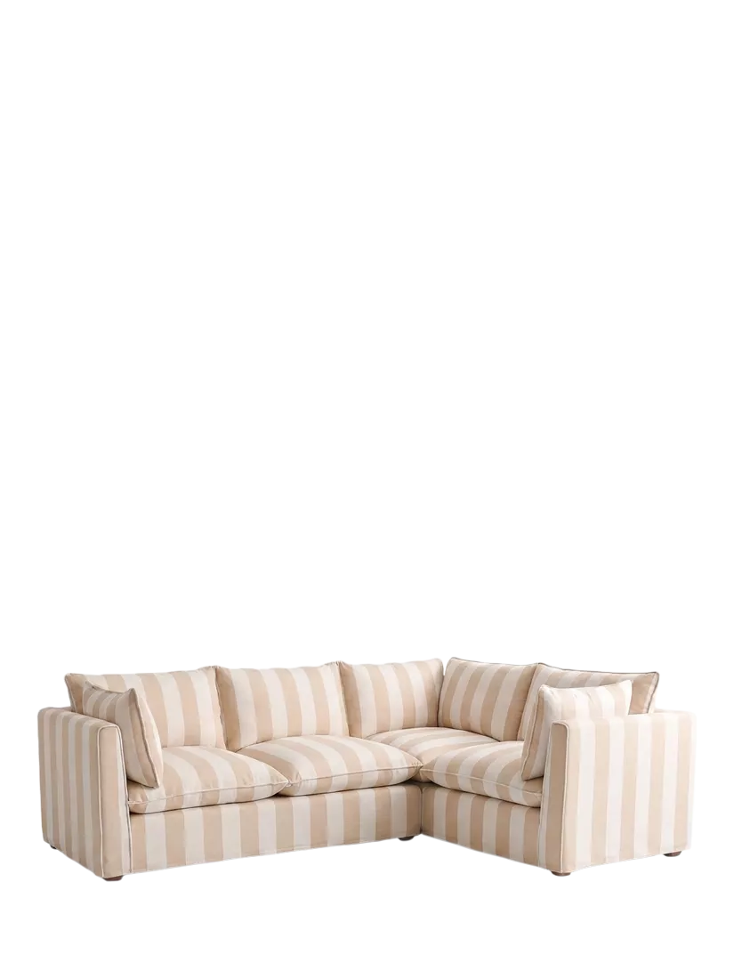 John Lewis x Sophie Conran Large 3 Seater RHF Corner Sofa, Natural Stripe