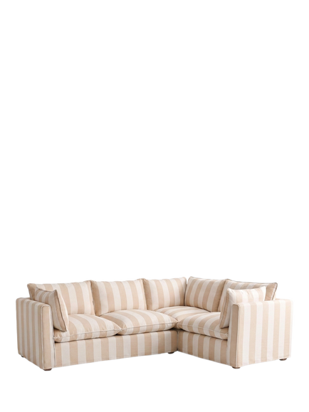 John Lewis x Sophie Conran Large 3 Seater RHF Corner Sofa, Natural Stripe, Natural Stripe