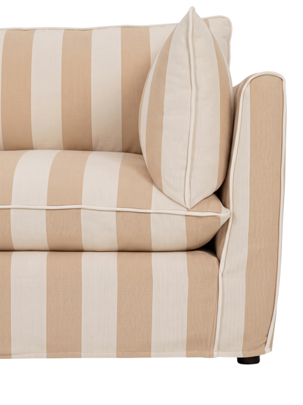 John Lewis x Sophie Conran Large 3 Seater RHF Corner Sofa, Natural Stripe - view 2, Natural Stripe