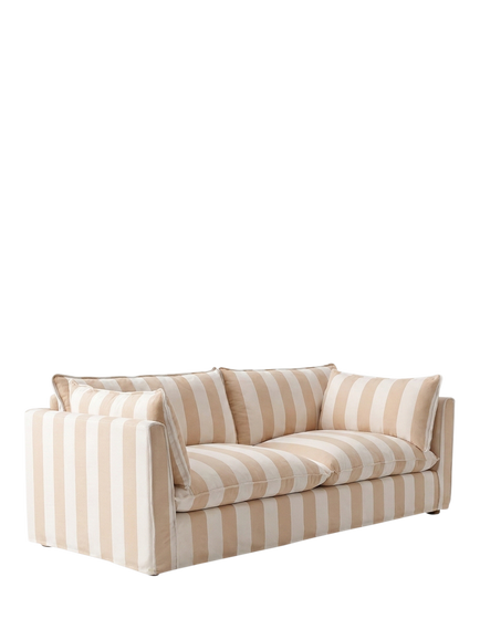 John Lewis x Sophie Conran Cocobella Large 3 Seater Sofa, Natural Stripe - view 2, Natural Stripe