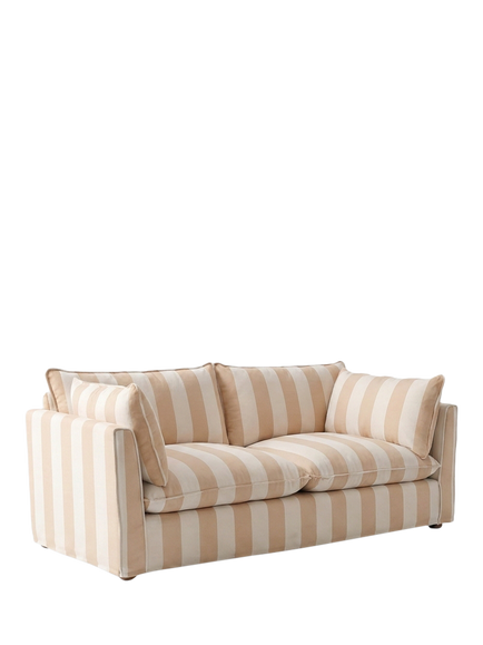 John Lewis x Sophie Conran Cocobella Medium 2 Seater Sofa, Natural Stripe - view 2, Natural Stripe