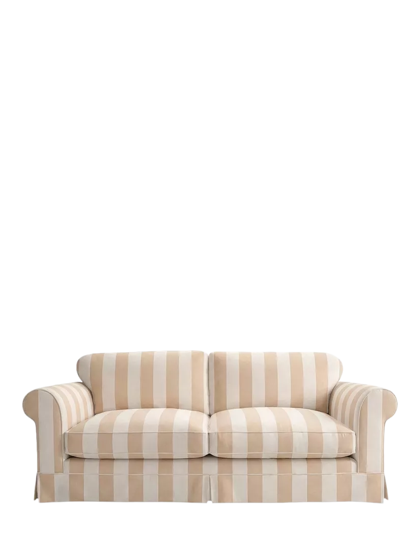 John Lewis x Sophie Conran Salthrop Scatter Back Large 3 Seater Sofa, Natural Stripe