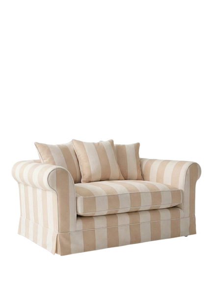John Lewis x Sophie Conran Salthrop Scatter Back Snuggler, Natural Stripe - view 2, Natural Stripe