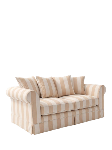 John Lewis x Sophie Conran Salthrop Scatter Back Medium 2 Seater Sofa, Natural Stripe - view 2, Natural Stripe