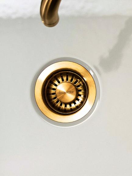 Clearwater Kitchen Sink Waste, Artisan Brass - view 2, Artisan Brass