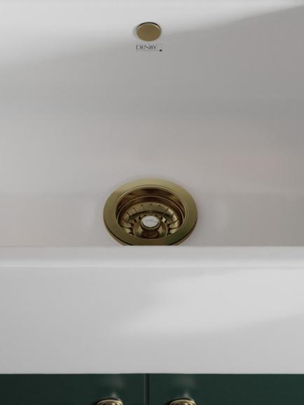 Clearwater Thomas Denby Sink Waste & Overflow Kit, Brushed Brass - view 2, Brushed Brass