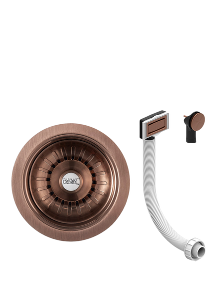 Clearwater Thomas Denby Sink Waste & Overflow Kit, Copper, Regency Copper