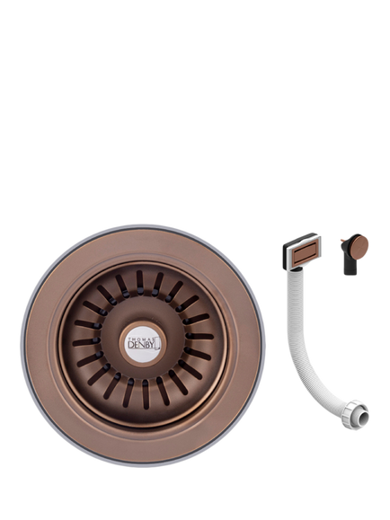 Clearwater Thomas Denby Sink Waste & Overflow Kit, Bronze, Bronze