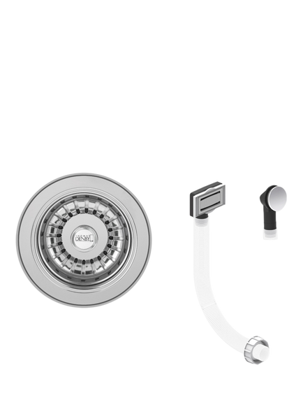 Clearwater Thomas Denby Sink Waste & Overflow Kit, Chrome, Bronze