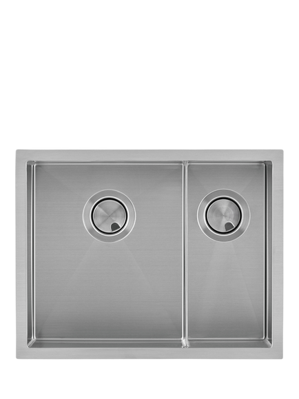Clearwater Volta 1.5 Bowl Kitchen Sink with Left Hand Bowl, Brushed Stainless Steel, Stainless Steel