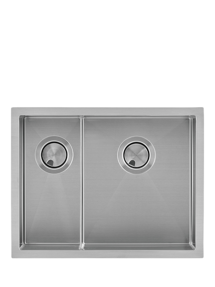 Clearwater Volta 1.5 Bowl Kitchen Sink with Right Hand Bowl, Brushed Stainless Steel, Stainless Steel