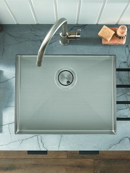 Clearwater Volta Single Bowl Kitchen Sink, Brushed Stainless Steel - view 2, Stainless Steel