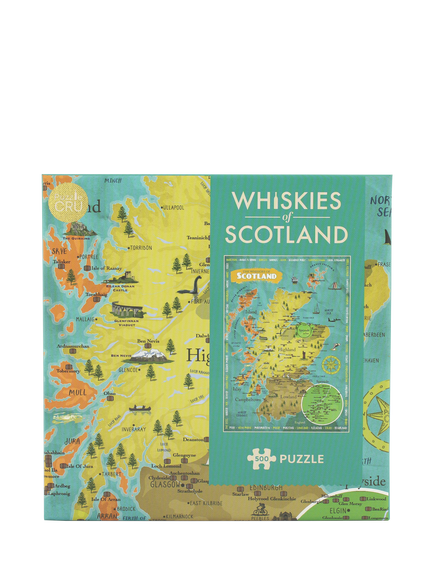 Ginger Fox Whiskys of Scotland 500 Piece Jigsaw Puzzle, Multi Multi