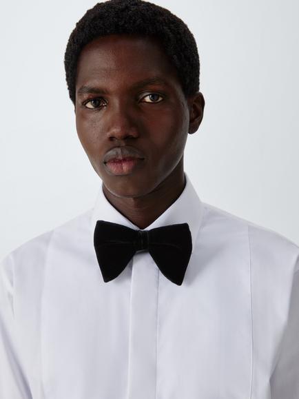 John Lewis x clothsurgeon Oversized Velvet Bow Tie, Black - view 2, Black