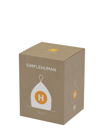 simplehuman Bin Liners, Code H, Pack of 100, White