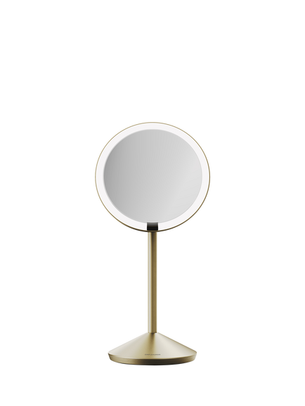 Simplehuman Sensor Travel Mirror, Gold, 10x Magnification, Matt Gold