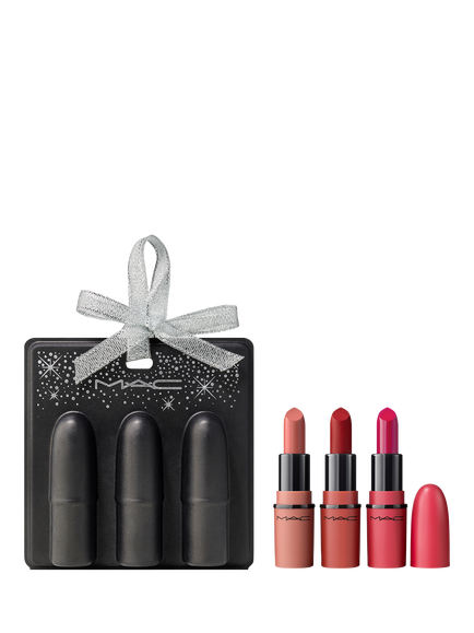 MAC Satin Soiree Trio Lipstick Holiday Makeup Gift Set, 3 x 1.7g, Muliple