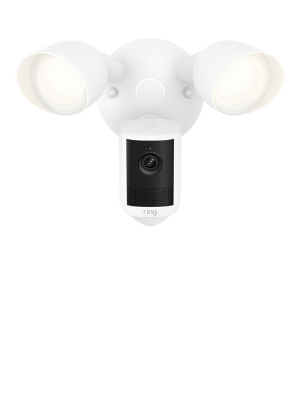 Ring Floodlight Cam (2nd Generation) Wired Smart Security Camera with Built-in Wi-Fi, White