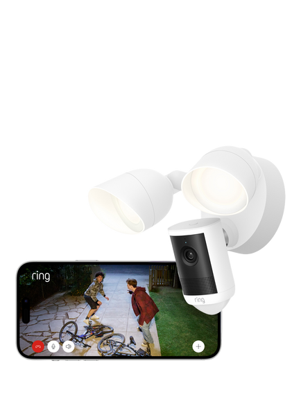 Ring Floodlight Cam (2nd Generation) Wired Smart Security Camera with Built-in Wi-Fi - view 2, White