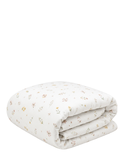 CuddleCo Reversible Cotbed Quilt, 3.5 Tog, Cashmere Meadow, Cashmere Meadow