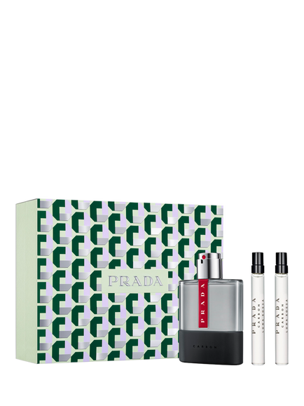 Prada Luna Rossa Carbon Eau de Toilette 100ml Holiday Fragrance Gift Set, N/A (coffret)