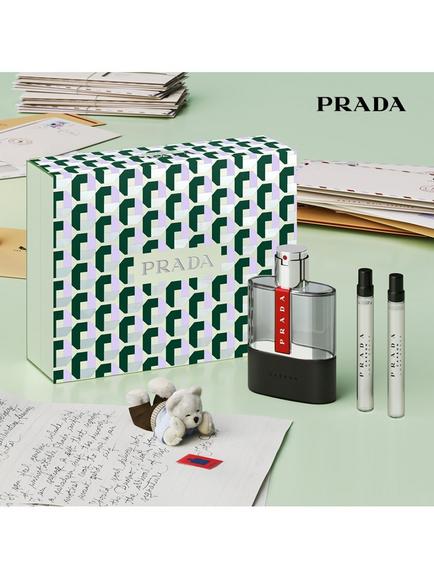 Prada Luna Rossa Carbon Eau de Toilette 100ml Holiday Fragrance Gift Set - view 2, N/A (coffret)