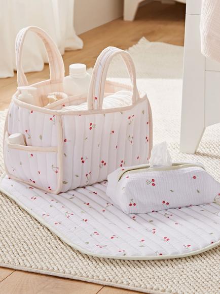 CuddleCo Nappy Caddy Set, Ditsy Cherry - view 2, Ditsy Cherry