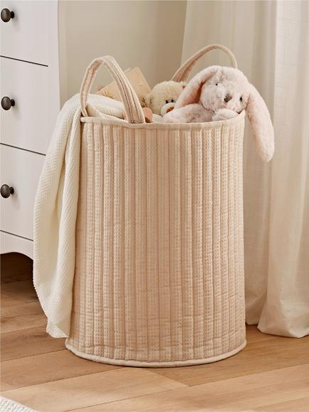 CuddleCo Large Storage Basket, Cashmere Waffle - view 2, Cashmere Waffle