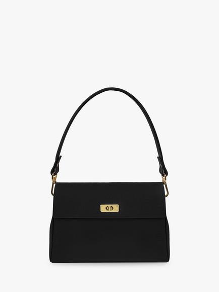 Apatchy London Abi Leather Bag, Black