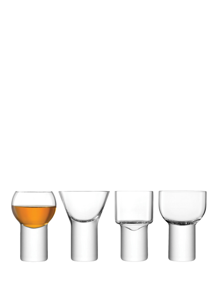 LSA International Boris Liqueur Glasses, Set of 4, 60ml, Clear, Clear